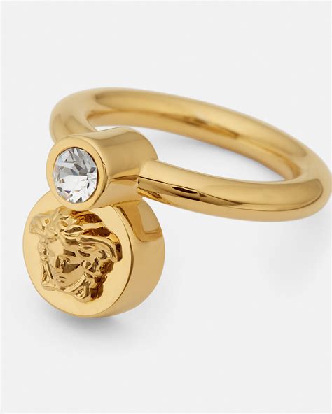 anello versace argento|Versace Anello Crystal Icon .